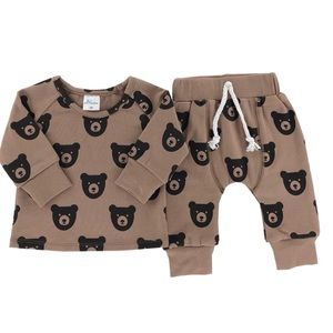 Little One Shop Brown bear Lounge set 0 to 3 months